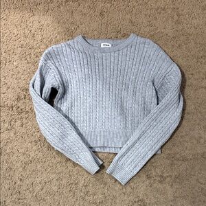 Cotton On Light Gray Cable Knit Sweater